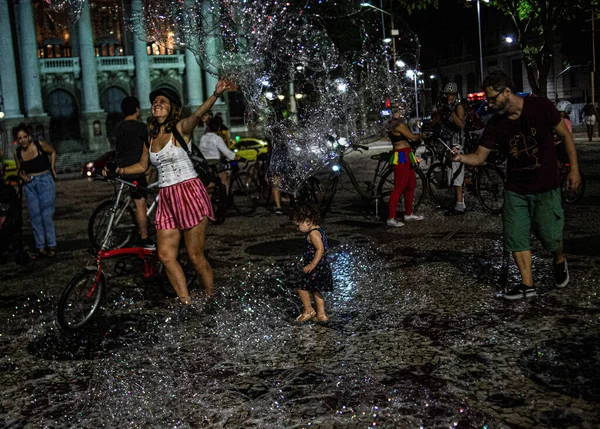 Rio Janeiro Brazília 2024 Kerékpárút Julieta Hernandez Venezuelai Cirkuszművész Tiszteletére — Stock Fotó