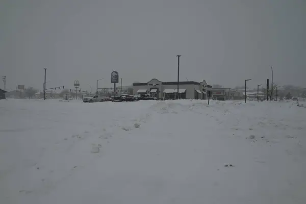 Blizzard affects the U.S. State of Iowa in Cedar Rapids, Iowa. January 12, 2024, Cedar Rapids, Iowa, USA: Blizzard warnings were in affect in Cedar Rapids, Iowa, Friday as treacherous conditions impacted roadways throughout the area