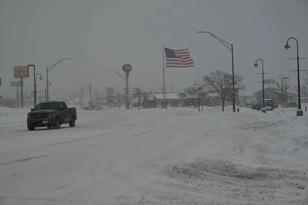 Blizzard Affects State Iowa Cedar Rapids Iowa January 2024 Cedar — Stock Photo, Image