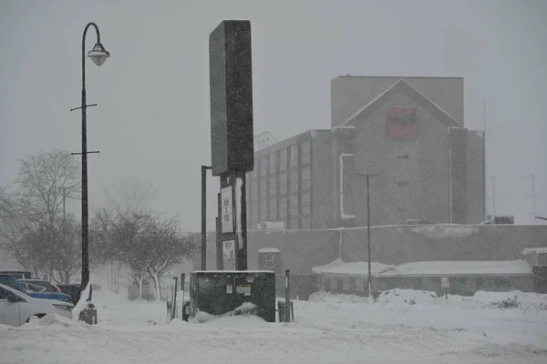 Blizzard Afeta Estado Americano Iowa Cedar Rapids Iowa Janeiro 2024 — Fotografia de Stock