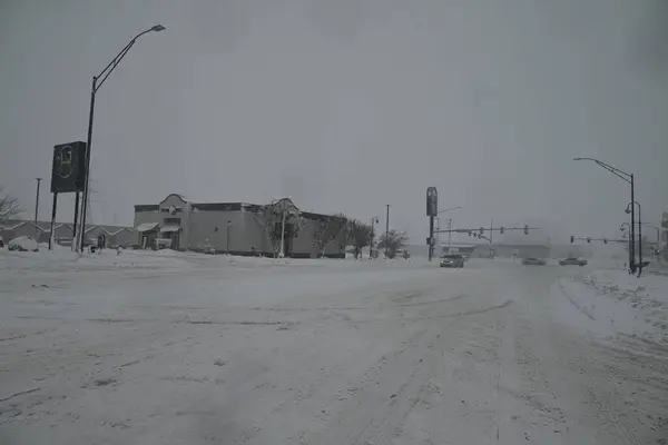 Blizzard Afecta Estado Iowa Cedar Rapids Iowa Enero 2024 Cedar —  Fotos de Stock
