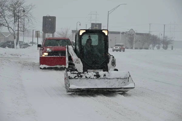 Blizzard Поражает Штат Айова Сидар Рапидс Штат Айова Января 2024 — стоковое фото