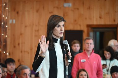 Nikki Haley, 2024 US Presidential Candidate delivers remarks at a 