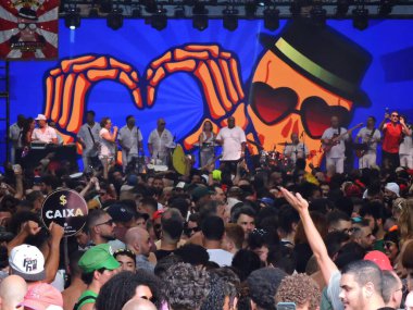 Sao Paulo (SP), 14 / 02024 - Bloco Academicos do Baixo Augusta ilk provasını bu Pazar öğleden sonra Santa Cecilia, Sao Paulo 'nun orta bölgesindeki MST Kültürel Galpao' da yaptı.. 