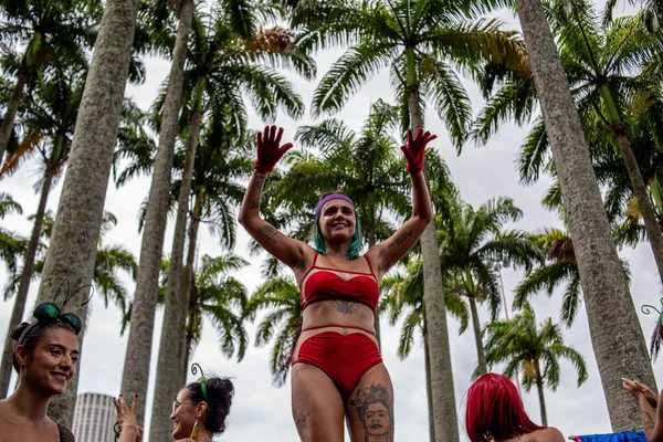 Rio Janeiro Brazil 2024 Bloco Lanserar Parfym Som Hyllar Sångaren — Stockfoto