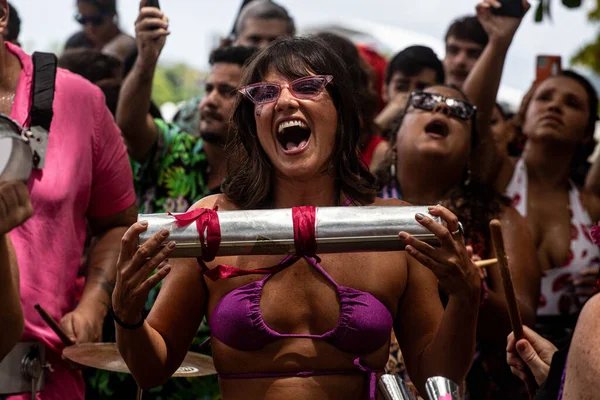 Rio Janeiro Brazil 2024 Bloco Lanserar Parfym Som Hyllar Sångaren — Stockfoto