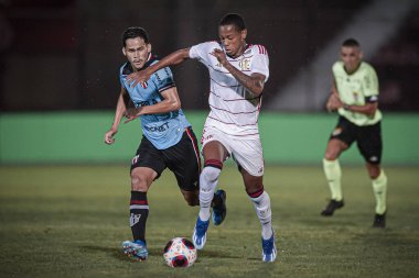 SAO PAULO (SP), 01 / 17 / 2024 - COPA SAO PAULO DE FOOTBOL JUNIOR BOTAFOGO-SP 'a karşı Prefeito Jose Liberatti Belediye Stadyumu (Osasco), Osasco, Sao Paulo Eyaleti Belediyesi, bu Çarşamba, 17 Ocak 2024. 