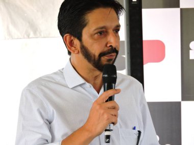 Sao Paulo (SP), 01 / 17 / 2024 - Vali Tarcisio de Freitas ve Sao Paulo Ricardo Nunes Belediye Başkanı, Araucaria Yüzen Pho 'nun uygulanmasının ilk aşaması olan Billings barajının açılış törenine katıldılar.