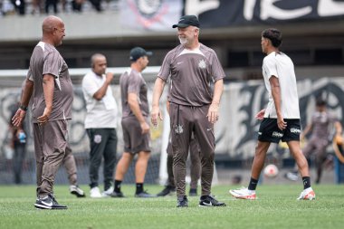 Sao Paulo (SP), 01 / 20 / 2024 - Korintliler 20 Ocak 2024 sabahı Sao Paulo-SP 'deki Alfredo Schurig Stadyumu, Parque Sao Jorge' de antrenman yaptılar.. 