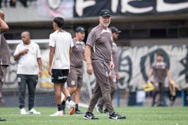 Sao Paulo (SP), 01 / 20 / 2024 - OPEN TREINING / CORINTHIANS - Koç Mano Menezes Corinthians 'ın Alfredo Schurig Stadyumu, Parque Sao Jorge, Sao-SP' de bu Cumartesi sabahı, 20 Ocak 2024 sabahı. 