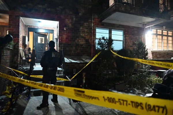 Elderly Male Elderly Female Fatally Stabbed Brooklyn New York January — Stock Photo, Image