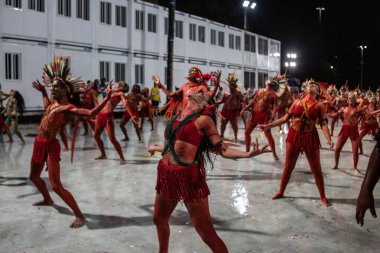 RIO DE JANEIRO (RJ), BRAZIL 01 / 21 / 2024 - Salgueiro teknik provası bu Pazar, Marques de Sapucai 'de. 