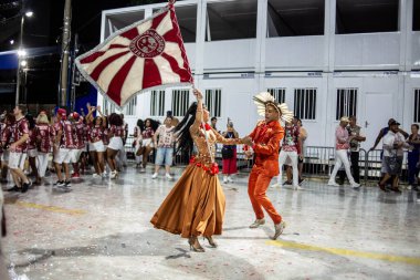 RIO DE JANEIRO (RJ), BRAZIL 01 / 21 / 2024 - Salgueiro teknik provası bu Pazar, Marques de Sapucai 'de. 