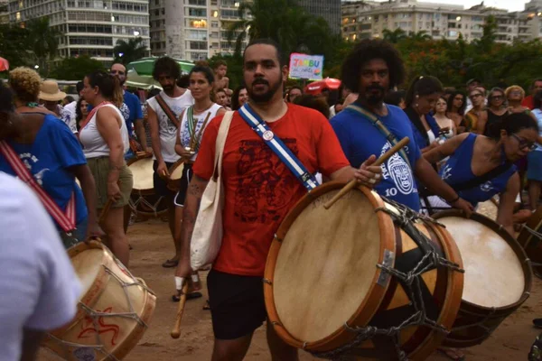 Rio Janeiro Brazilië 2024 Tambores Olukun Voert Pre Carnaval Culturele — Stockfoto