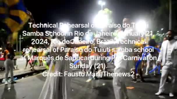 Rio Janeiro Brasil 2024 Escuela Samba Salgueiro Celebra Este Domingo — Vídeos de Stock