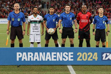 CURITIBA (PR), 01 / 24 / 2024 - FOOTBALL / CAMPEONATO PARANENSE 2024 / ATHLETICOPR / MARINGA- Mateo Gamarra Athletico 'dan gol attı ve Athletico PR ile Maringa' nın Parana Şampiyonası 'nın 3. Raundunda geçerli olan maç sırasında golü kutladı.