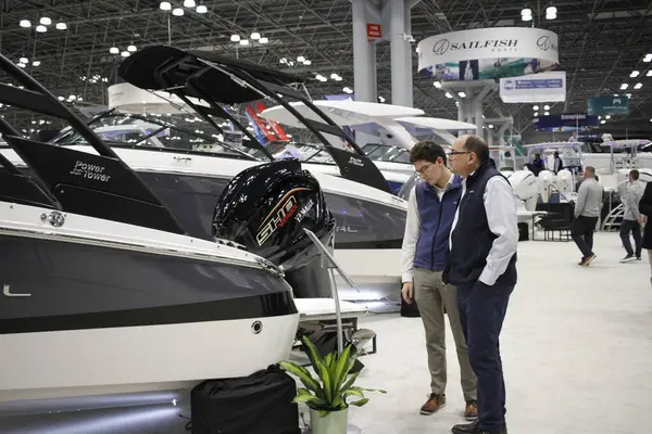The New York Boat Show. January 24, 2024, New York, USA. According to the International Boat Industry (IBI), The New York Boat has been running since 1905 and it is the world's oldest and longest-running boat show.