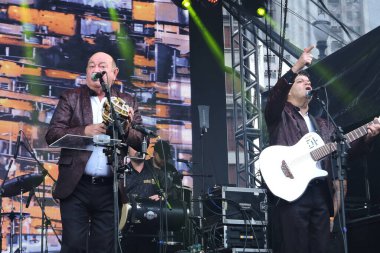 Sao Paulo (SP), 01 / 25 / 2024 - Demonios da Garoa grubu, başkentin 470. kuruluş yıldönümü münasebetiyle bu Perşembe günü Avenida Sao Joao 'da sahne aldı. (Fotoğraf: Leandro