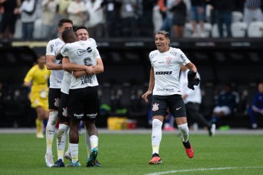 Sao Paulo (SP), Brezilya 01 / 25 / 2024 - COPA SP bu Perşembe gecesi CORINTHIANS 'a karşı, 25 Ocak 2024. Korintliler 1-0 kazandı ve şampiyon oldular..