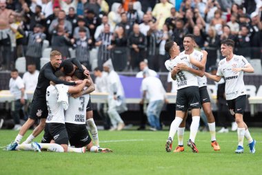 Sao Paulo (SP), Brezilya 01 / 25 / 2024 - COPA SP bu Perşembe gecesi CORINTHIANS 'a karşı, 25 Ocak 2024. Korintliler 1-0 kazandı ve şampiyon oldular..