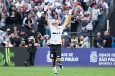 Sao Paulo (SP), Brezilya 01 / 25 / 2024 - COPA SP bu Perşembe gecesi CORINTHIANS 'a karşı, 25 Ocak 2024. Korintliler 1-0 kazandı ve şampiyon oldular..