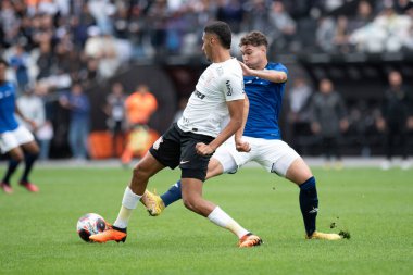 Sao Paulo (SP), Brezilya 01 / 25 / 2024 - COPA SP bu Perşembe gecesi CORINTHIANS 'a karşı, 25 Ocak 2024. Korintliler 1-0 kazandı ve şampiyon oldular..