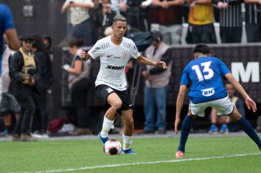 Sao Paulo (SP), Brezilya 01 / 25 / 2024 - COPA SP bu Perşembe gecesi CORINTHIANS 'a karşı, 25 Ocak 2024. Korintliler 1-0 kazandı ve şampiyon oldular..