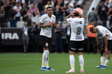 Sao Paulo (SP), Brezilya 01 / 25 / 2024 - COPA SP bu Perşembe gecesi CORINTHIANS 'a karşı, 25 Ocak 2024. Korintliler 1-0 kazandı ve şampiyon oldular..