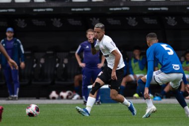 Sao Paulo (SP), Brezilya 01 / 25 / 2024 - COPA SP bu Perşembe gecesi CORINTHIANS 'a karşı, 25 Ocak 2024. Korintliler 1-0 kazandı ve şampiyon oldular..