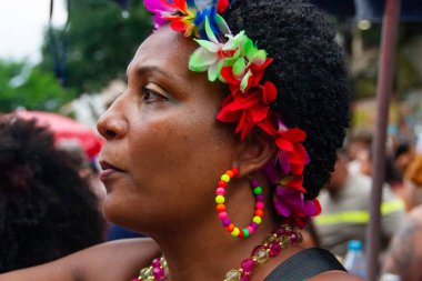 RIo de Janeiro (RJ), Brezilya 01 / 28 / 2024 - Bloco Tecnomacumba, 28 Pazar günü Rio 'nun merkezindeki Liman Bölgesi' nde Küçük Afrika 'yı sarstı. 