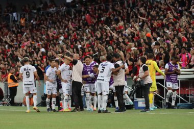 CURITIBA (PR), 01 / 27 / 2024 - CHAMPIONSHIP PARANENSE 2024 / ATHLETICO / GALO MARINGA - Galo Maringa 'dan Alex Nemetz, Athletico ve Galo Maringa arasında oynanan 4. tur maçında eşitleme golünü attı ve kutladı.