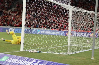 CURITIBA (PR), 01 / 27 / 2024 - CHAMPIONSHIP PARANENSE 2024 / ATHLETICO / GALO MARINGA- Pablo Athletico ve Galo Maringa arasında oynanan 2024 Paranaense Şampiyonası 'nın 4. turunda Athletico' nun ikinci golünü attı ve kutladı.