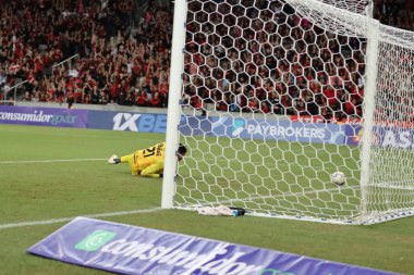 CURITIBA (PR), 01 / 27 / 2024 - CHAMPIONSHIP PARANENSE 2024 / ATHLETICO / GALO MARINGA- Pablo Athletico ve Galo Maringa arasında oynanan 2024 Paranaense Şampiyonası 'nın 4. turunda Athletico' nun ikinci golünü attı ve kutladı.