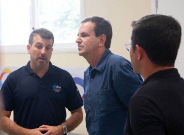 Rio de Janeiro (RJ) Brezilya 31 / 01 / 2024 - Belediye Başkanı Eduardo Paes ve Sağlık Bakanı Daniel Soranz, spektrum bozukluklarında kalkınmayı teşvik eden ilk merkezin açılışını gerçekleştirdi