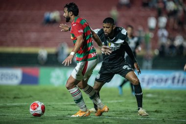 Sao Paulo (SP), Brezilya 31 / 01 / 2024 - Campeonato Paulista 2024 'ün dördüncü turu için geçerli olan Portuguesa ile Ponte Preta arasındaki maç, bu Çarşamba gecesi Sao Paulo-SP' deki Estadio Oswaldo Teixeira Duarte, Caninde 'de yapıldı.