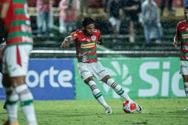 Sao Paulo (SP), Brezilya 31 / 01 / 2024 - Campeonato Paulista 2024 'ün dördüncü turu için geçerli olan Portuguesa ile Ponte Preta arasındaki maç, bu Çarşamba gecesi Sao Paulo-SP' deki Estadio Oswaldo Teixeira Duarte, Caninde 'de yapıldı.