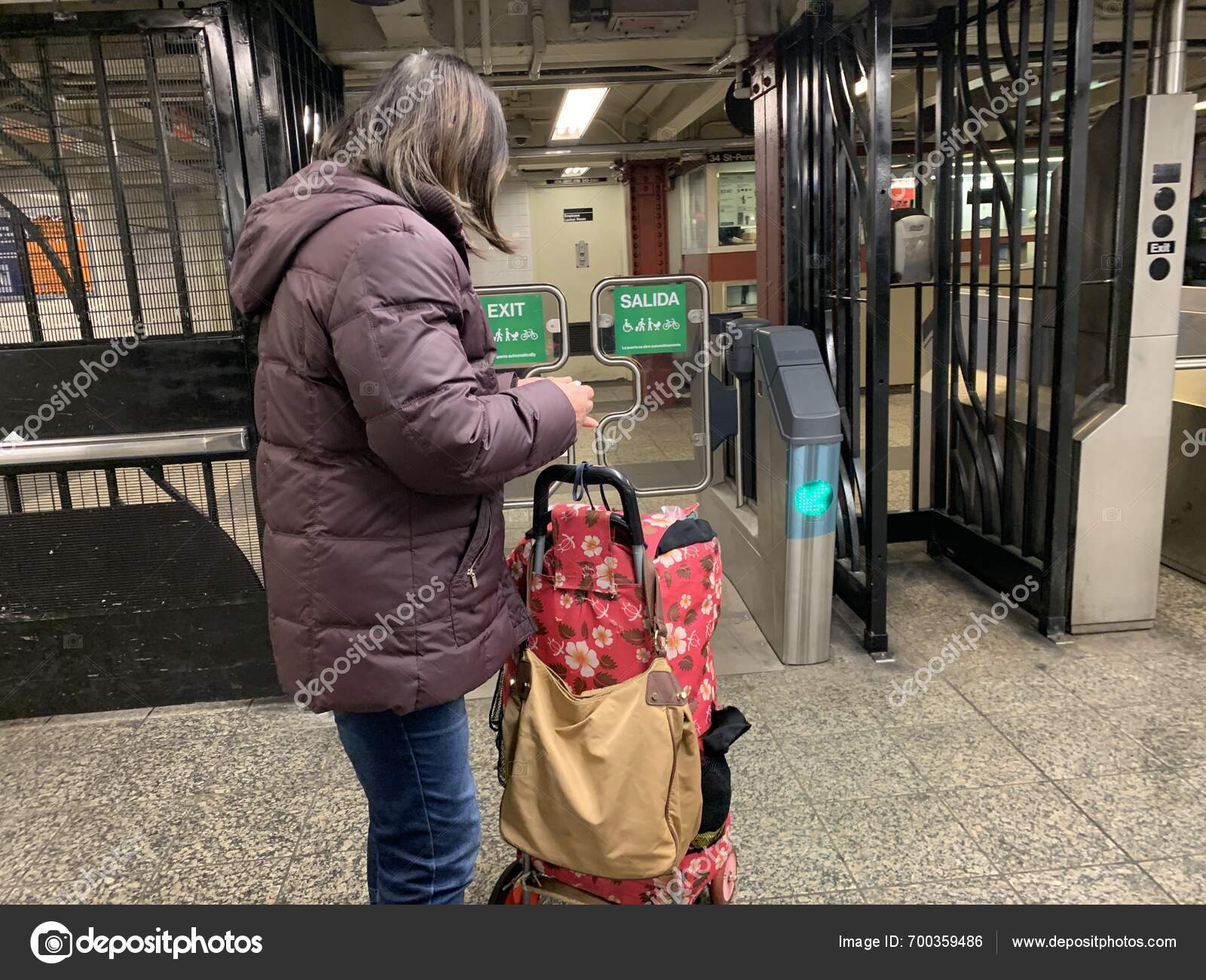 New Subway Fare Gates Safety Fare Evasion New York City — Stock