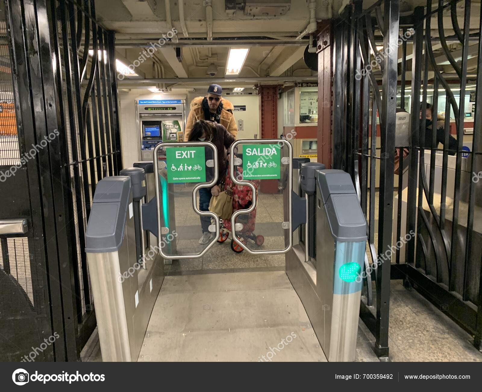 New Subway Fare Gates Safety Fare Evasion New York City — Stock