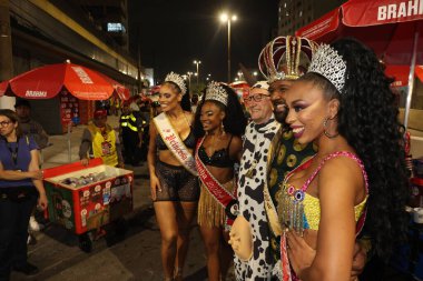 Sao Paulo (SP), Brezilya 02 / 02 / 2024 - Banda Bantanta Folia, 2 Şubat 2024 Cuma gecesi Butanta Mahallesi 'nde Sao Paulo Karnaval Grupları Resmi Karnavalı' nı açtı.. 