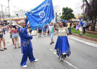 Sao Paulo (SP), Brezilya 03 / 02 / 2024 - Konsantrasyonu Largo do Cambuci, Rua Luis Gama, Rua Cesario Ramalho, Rua Barao de Jaguara, Rua Silveira da Mota, Rua dos Alpes, Rua Jeronimo de Albuquerqu