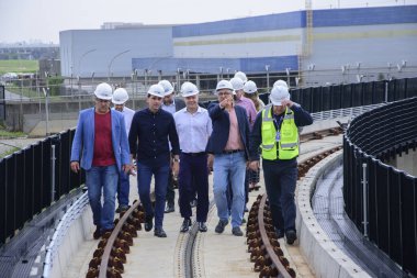 SAO PAULO (SP), Brezilya 03 / 02 / 2024 - Bu Cumartesi, 3 Şubat 2024, Ulaştırma Bakanı Renan Filho, Limanlar ve Havalimanları Bakanı Silvio Costa Filho