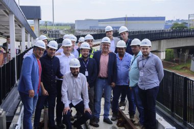 SAO PAULO (SP), Brezilya 03 / 02 / 2024 - Bu Cumartesi, 3 Şubat 2024, Ulaştırma Bakanı Renan Filho, Limanlar ve Havalimanları Bakanı Silvio Costa Filho