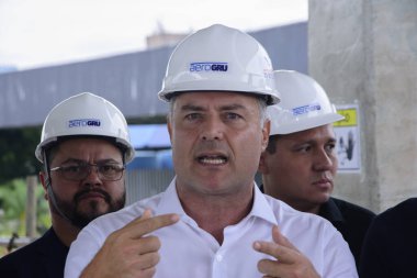 SAO PAULO (SP), Brezilya 03 / 02 / 2024 - Bu Cumartesi, 3 Şubat 2024, Ulaştırma Bakanı Renan Filho, Limanlar ve Havalimanları Bakanı Silvio Costa Filho