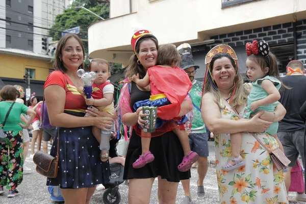 Sao Paulo Brazilië 2024 Parade Van Bloco Rua Grande Familia — Stockfoto