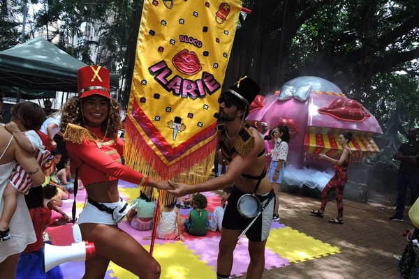 Sao Paulo Brazilië 2024 Het Ilarie Kinderblok Debuteert Paulo Straatcarnaval — Stockfoto