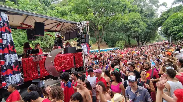 Sao Paulo Brazilië 2024 Beweging Van Feestvierders Tijdens Het Ritaleena — Stockfoto