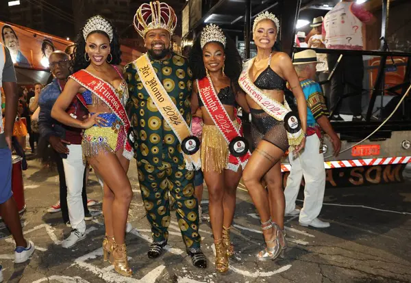 Sao Paulo Brasil 2024 Banda Bantanta Folia Inaugura Carnaval Oficial —  Fotos de Stock