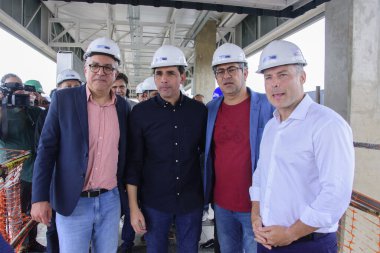 SAO PAULO (SP), Brezilya 03 / 02 / 2024 - Bu Cumartesi, 3 Şubat 2024, Ulaştırma Bakanı Renan Filho, Limanlar ve Havalimanları Bakanı Silvio Costa Filho