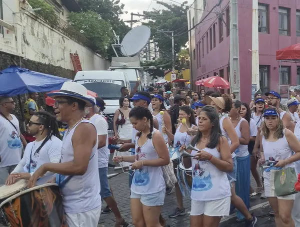 Salvador Brazil 2024 Movement Itapua Tribute Iemanja Considered Queen Sea — Stock Photo, Image