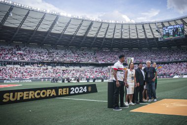 BELO HORIZONTE (MG), 04 / 02 / 2024 - Palmeiras ile Sao Paulo arasında oynanan maçta Edinaldo Rodrigues, 2024 Brezilya Süper Kupası final maçı için geçerliydi.